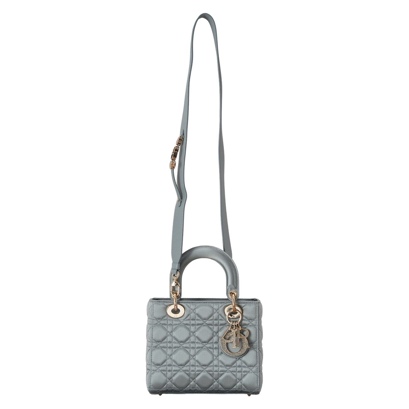 CHRISTIAN DIOR(USED)디올 새틴 레이디디올 스몰 백